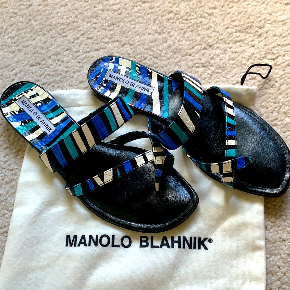 MANOLO BLAHNIK Susa sandal snakeskin - Picture 2 of 12